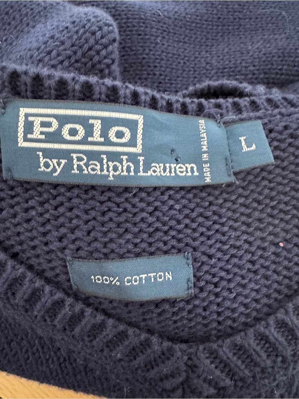 Ralph Lauren Navy V-Neck Knit Sweater Vest - Picture 3 of 5